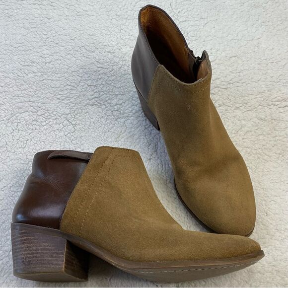 MADEWELL SUEDE AND LEATHER ANKLE BOOTIES  THE CAIT - Picture 3 of 10